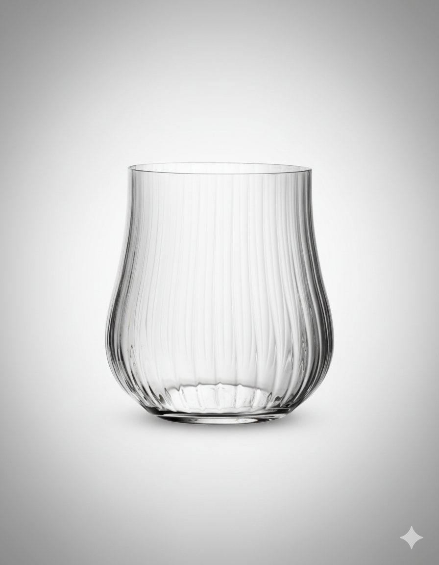 Lot de 6 Verres Tulipa 350 ml – Cristal de Bohême pour Eau & Jus