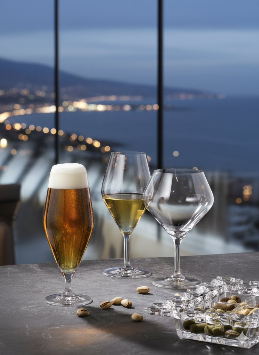 Lot de 6 Verres à Pied Gavia 380 ml – Cristal de Bohême