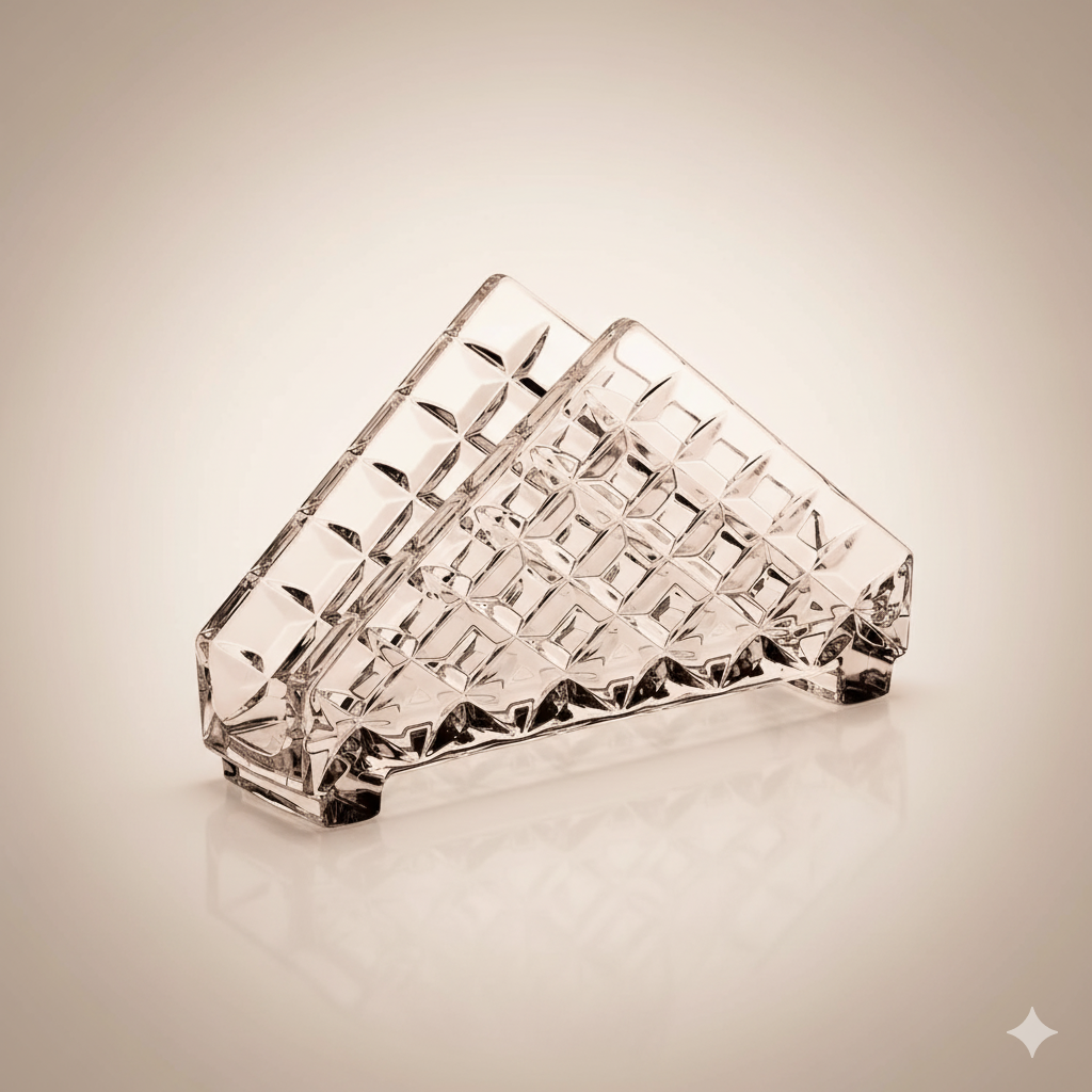 PORTE SERVIETTES DIAMANT COLLECTION  17CM- CRISTAL DE BOHEME