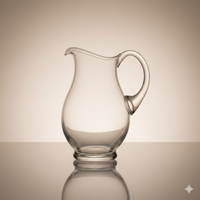 Pichet Rond 1500 ml en Cristal de Bohême – Élégance Classique