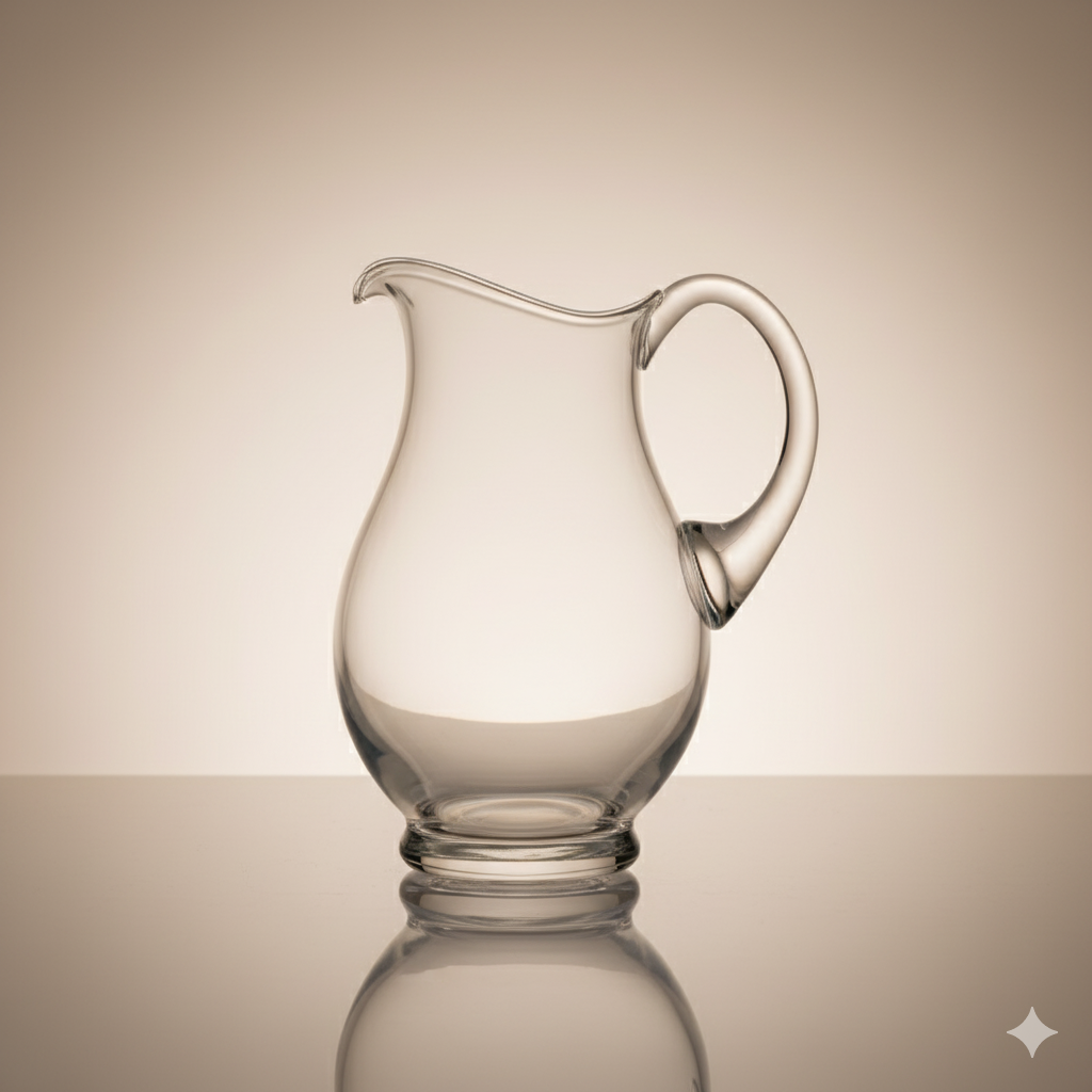 Pichet Rond 1500 ml en Cristal de Bohême – Élégance Classique