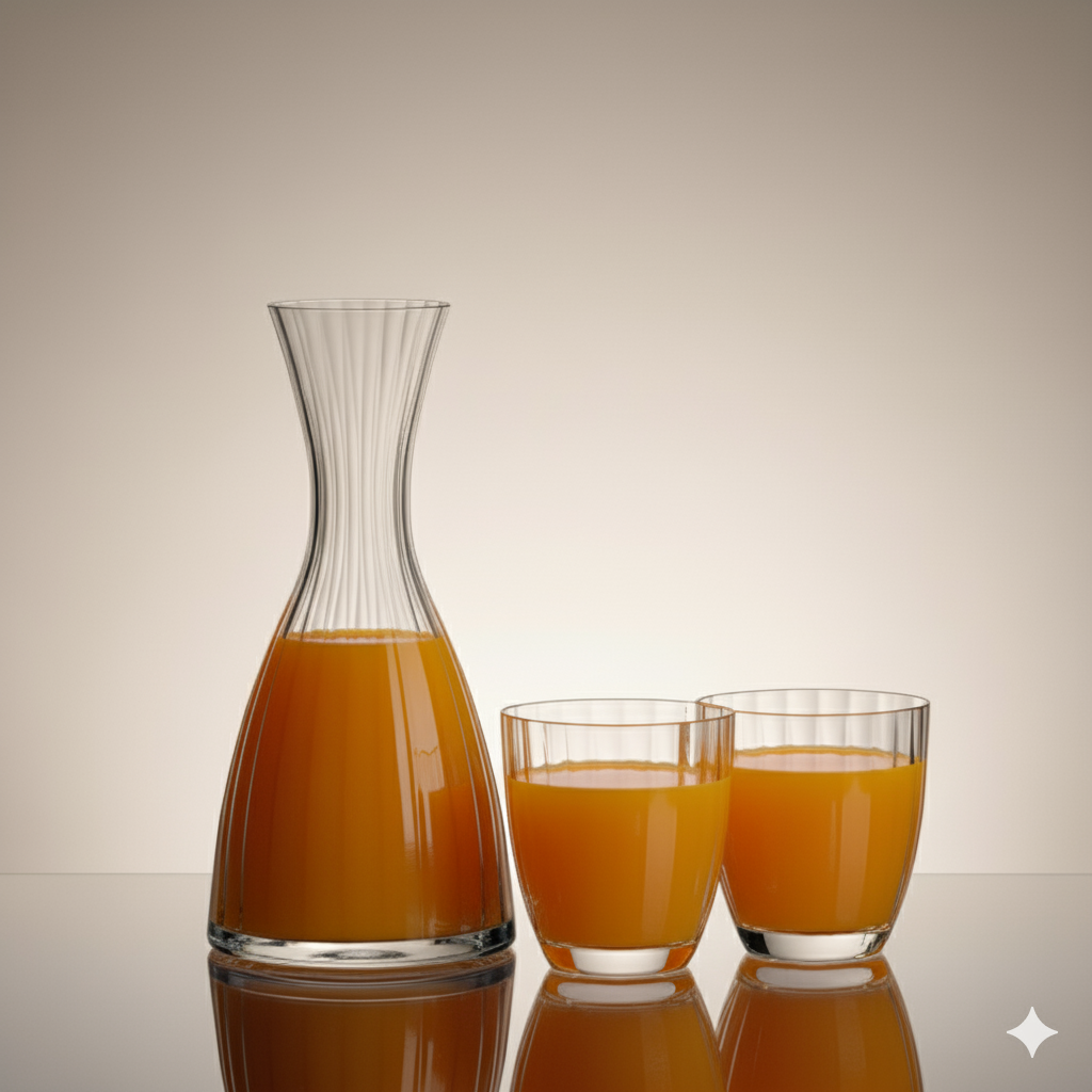 Coffret Kate Optic – 1 Carafe 1200ml + 2 verres 300ml – Cristal de Bohême