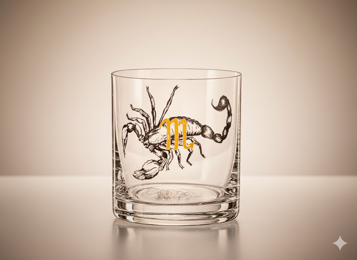 Verre Whisky Scorpion Crystalex 280 ml – Collection Zodiac Astralis
