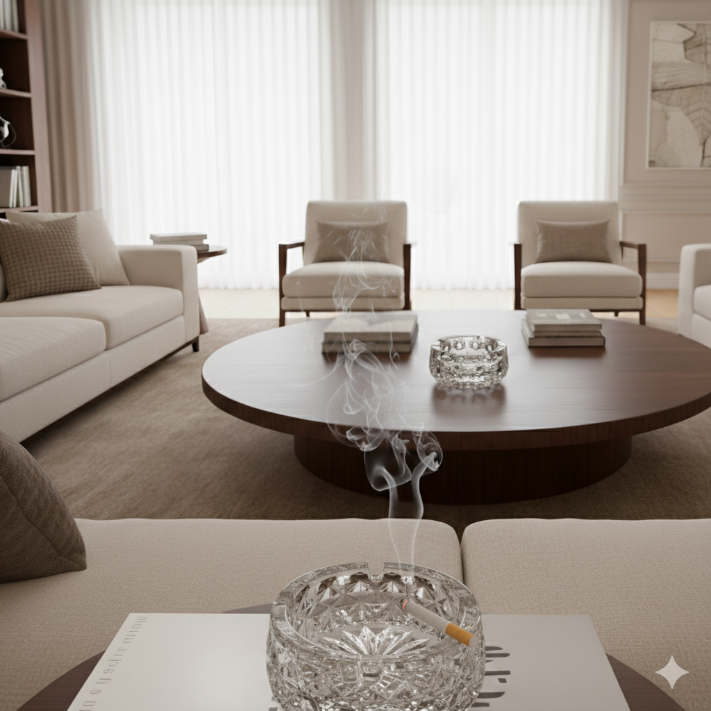 Cendrier Soltana – Cristal de Bohême Taillé & Design Classique