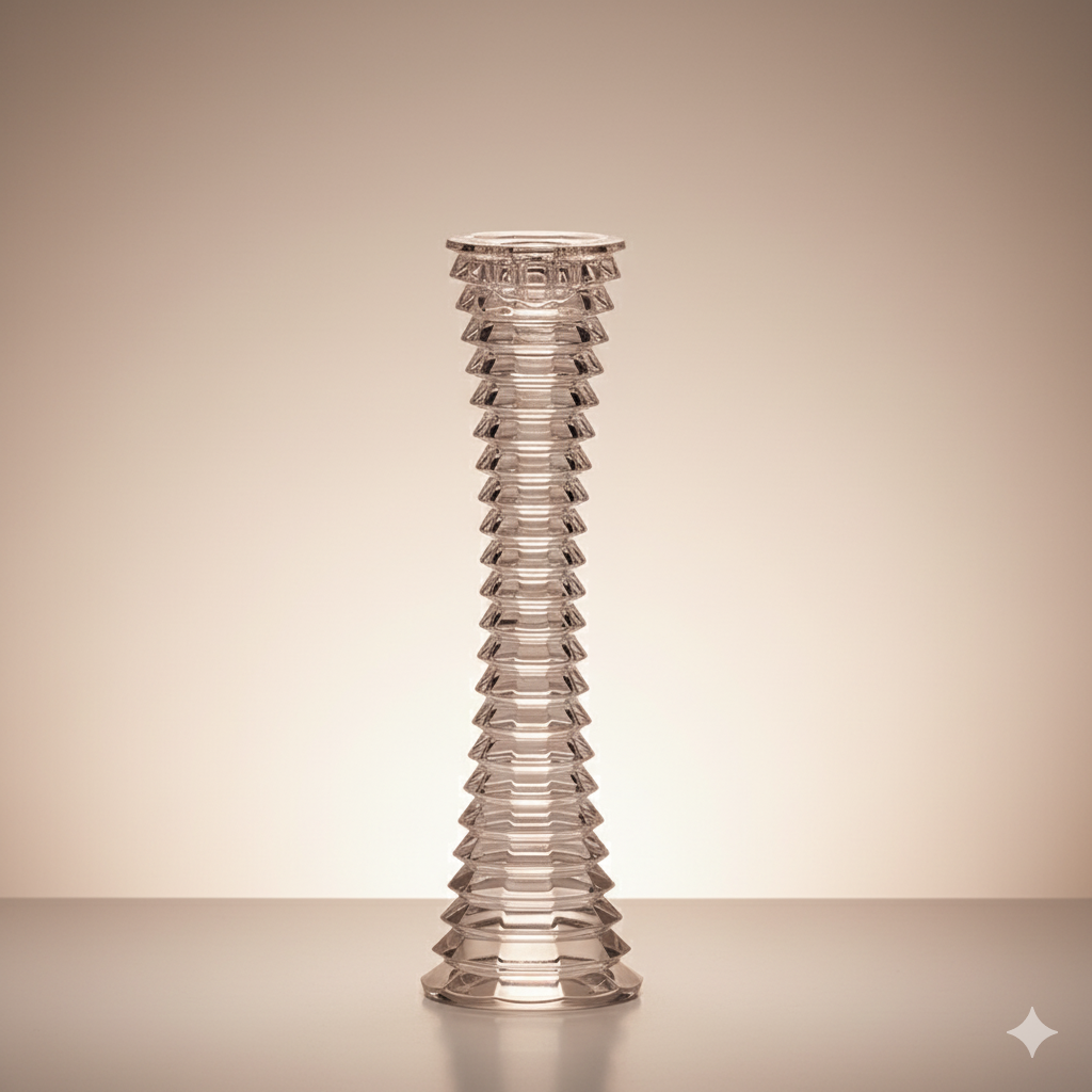 Bougeoir Blade 25,5 cm – Cristal de Bohême Authentique
