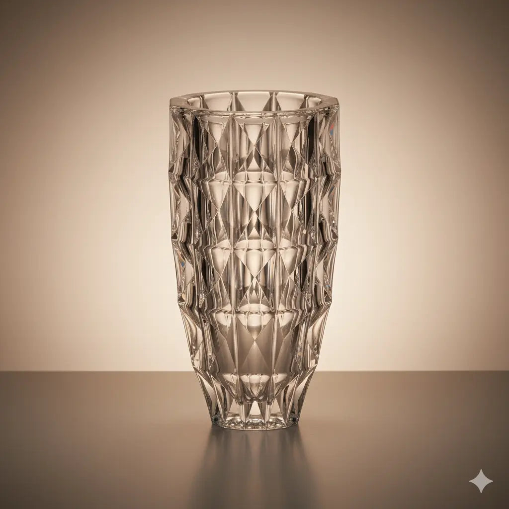 Vase de 25,5cm – Collection Diamant en Cristal de Bohême Cristallus