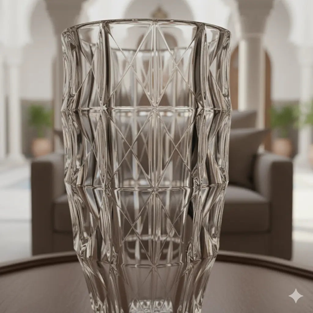 Vase de 25,5cm – Collection Diamant en Cristal de Bohême Cristallus