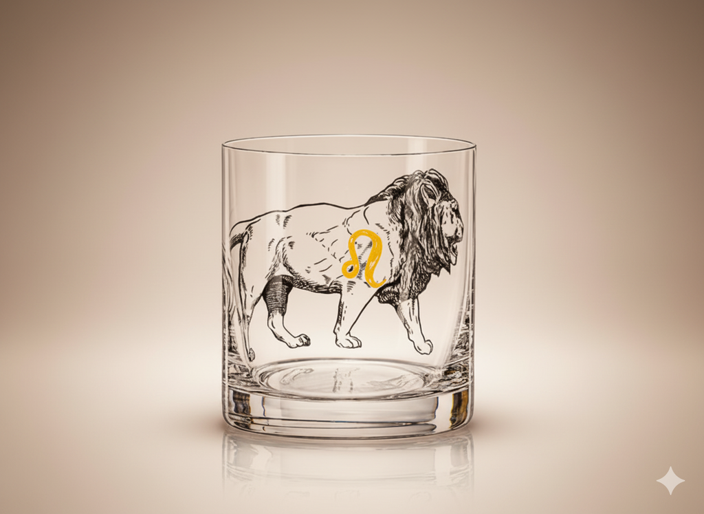 Verre Whisky Lion Crystalex 280 ml – Collection Zodiac Astralis