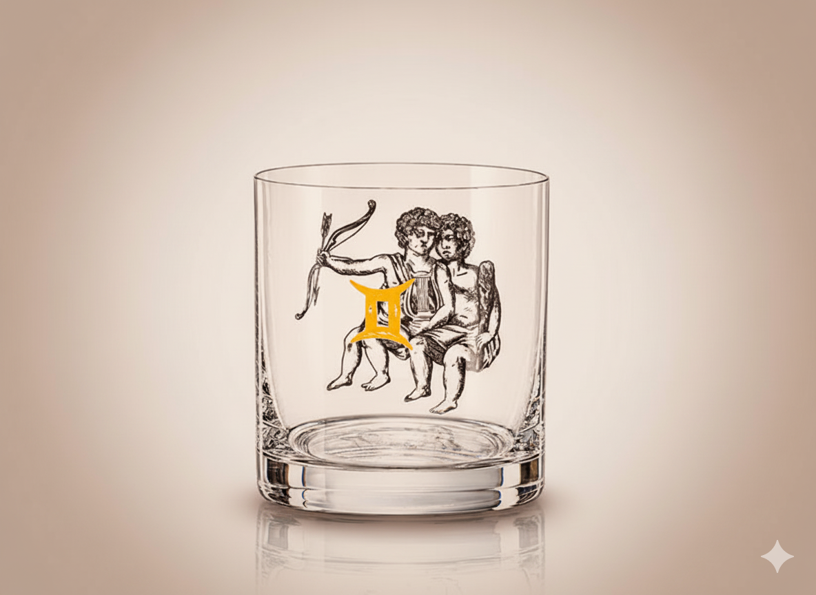 Verre Whisky Gémeaux Crystalex 280 ml – Collection Zodiac Astralis