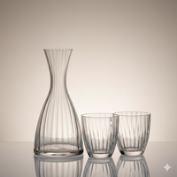 Coffret Kate Optic – 1 Carafe 1200ml + 2 verres 300ml – Cristal de Bohême
