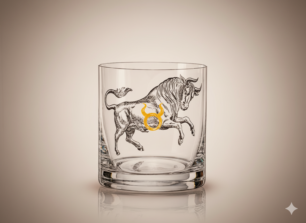 Verre Whisky Taureau Crystalex 280 ml | Collection Astralis (Zodiac)