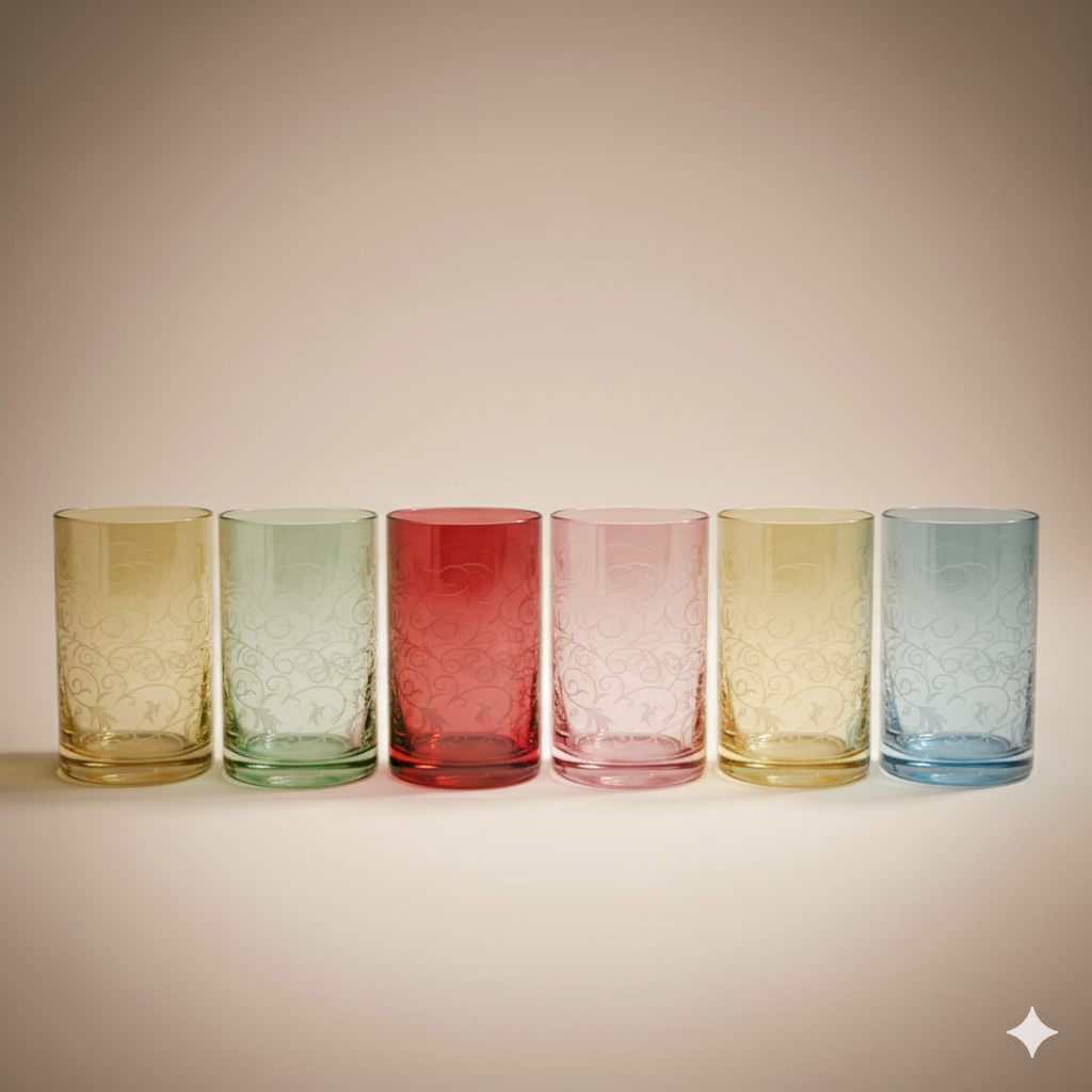 Verres à thé DUBAI 150 ml – Cristal de Bohême multicolores | Bohemia Design