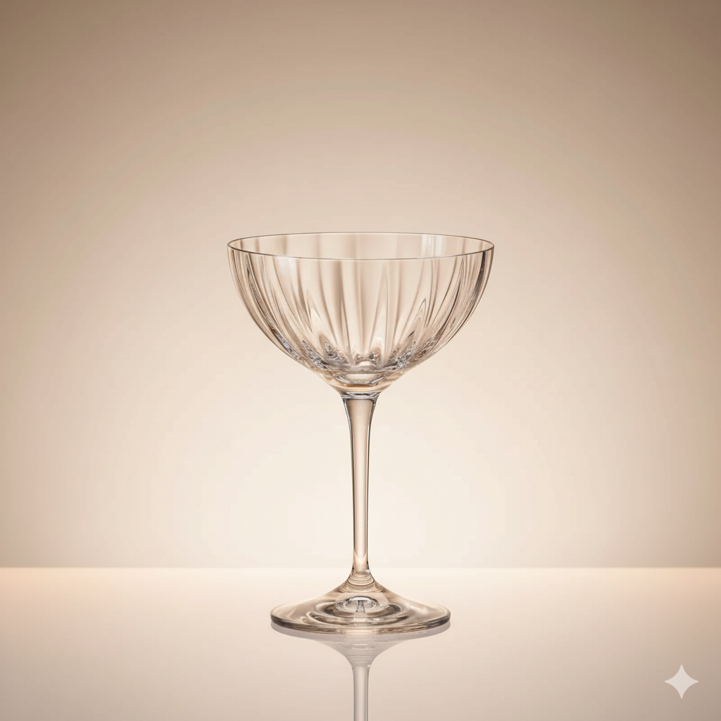 Lot de 6 Coupes à Cocktail Kate Optic 210 ml – Crystalex
