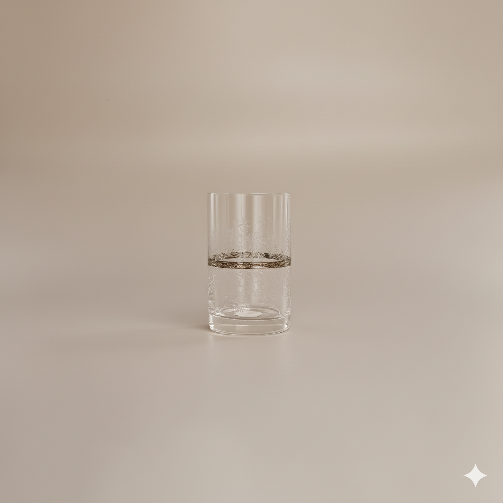 Verres à thé HABIBO 125 ml – Cristal de Bohême & Platine | Crystalex