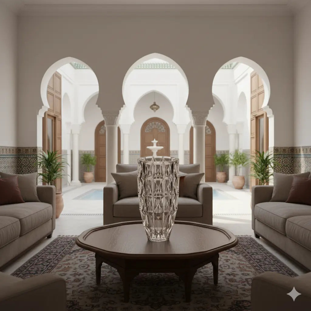 Vase de 25,5cm – Collection Diamant en Cristal de Bohême Cristallus