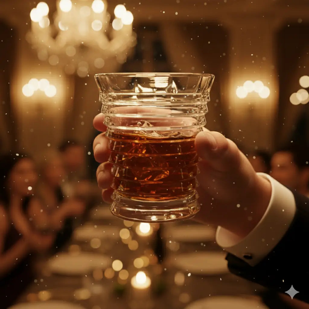 Set de 6 Verres à Whiskey "Ring Collection" 290ml en cristal de boheme