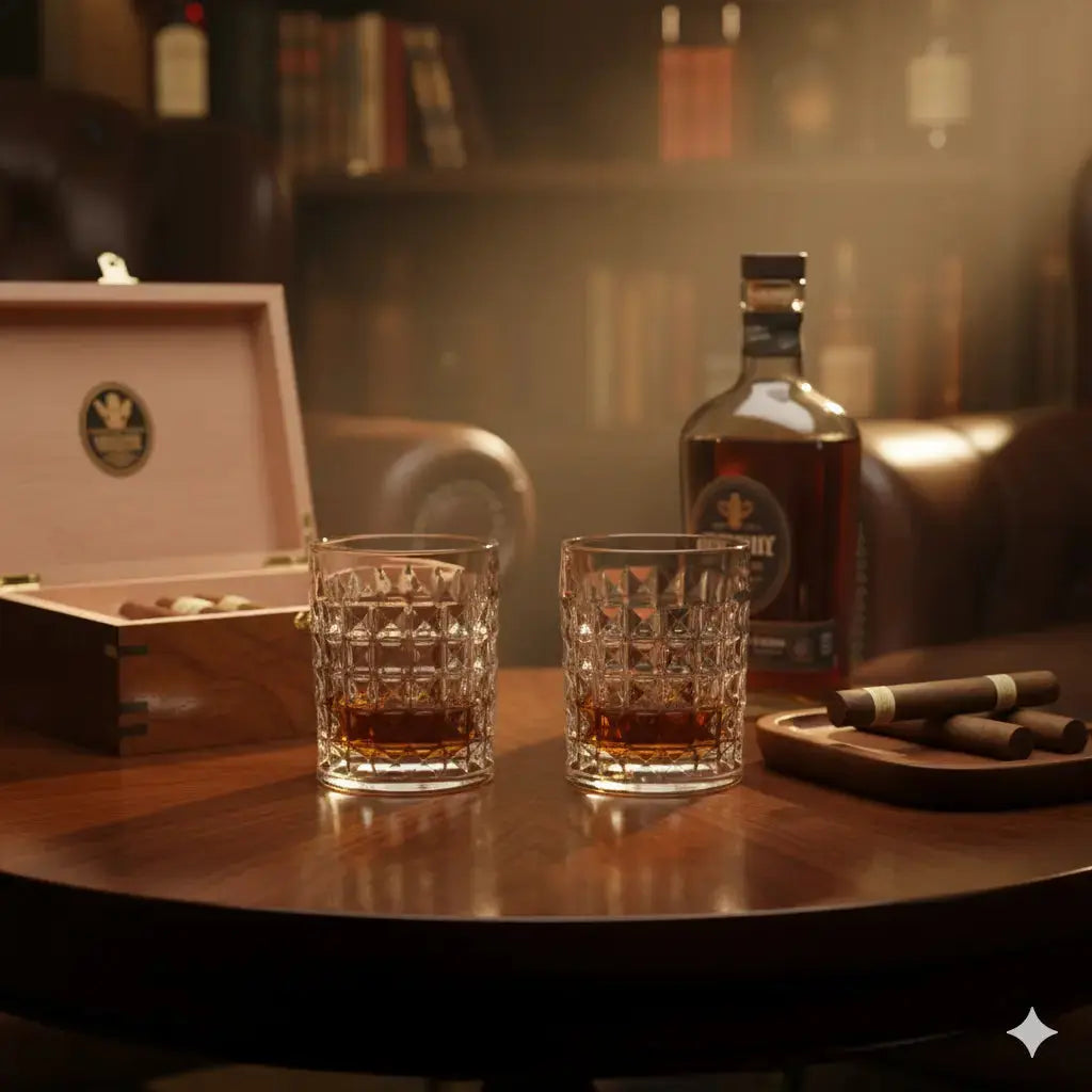 Verre à Whisky 6x230ml – Diamant Collection en Cristal de Bohême 🎄 Cristallus.tn