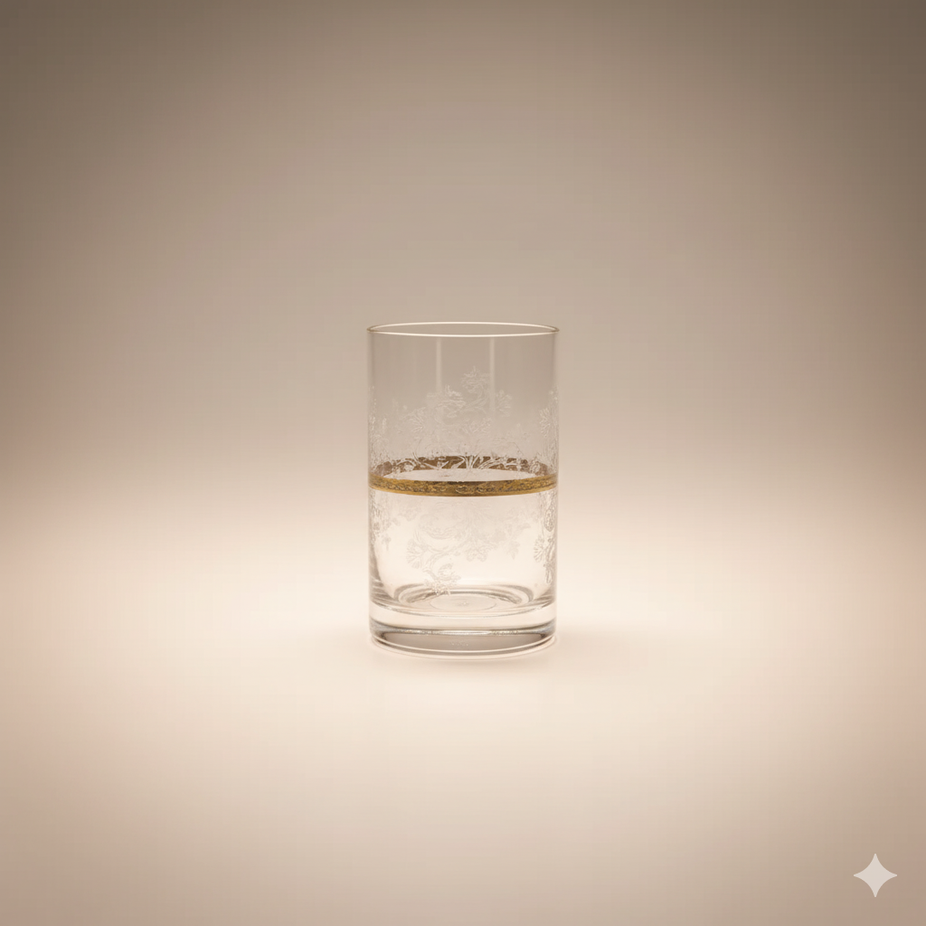Verres à thé HABIBO 125 ml – Cristal de Bohême & Platine | Crystalex