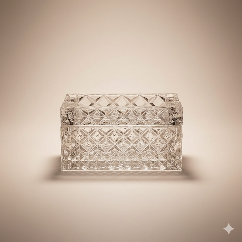 CENDRIER BONBONNIÈRE DIAMANT COLLECTION 12CM -CRISTAL DE BOHEME