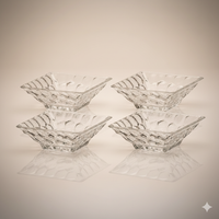 Lot de 4 Bols Marble 11 cm – Cristal de Bohême Polyvalent