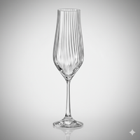 FLUTE  170ML TULIPA COLLECTION -CRISTAL DE BOHEME