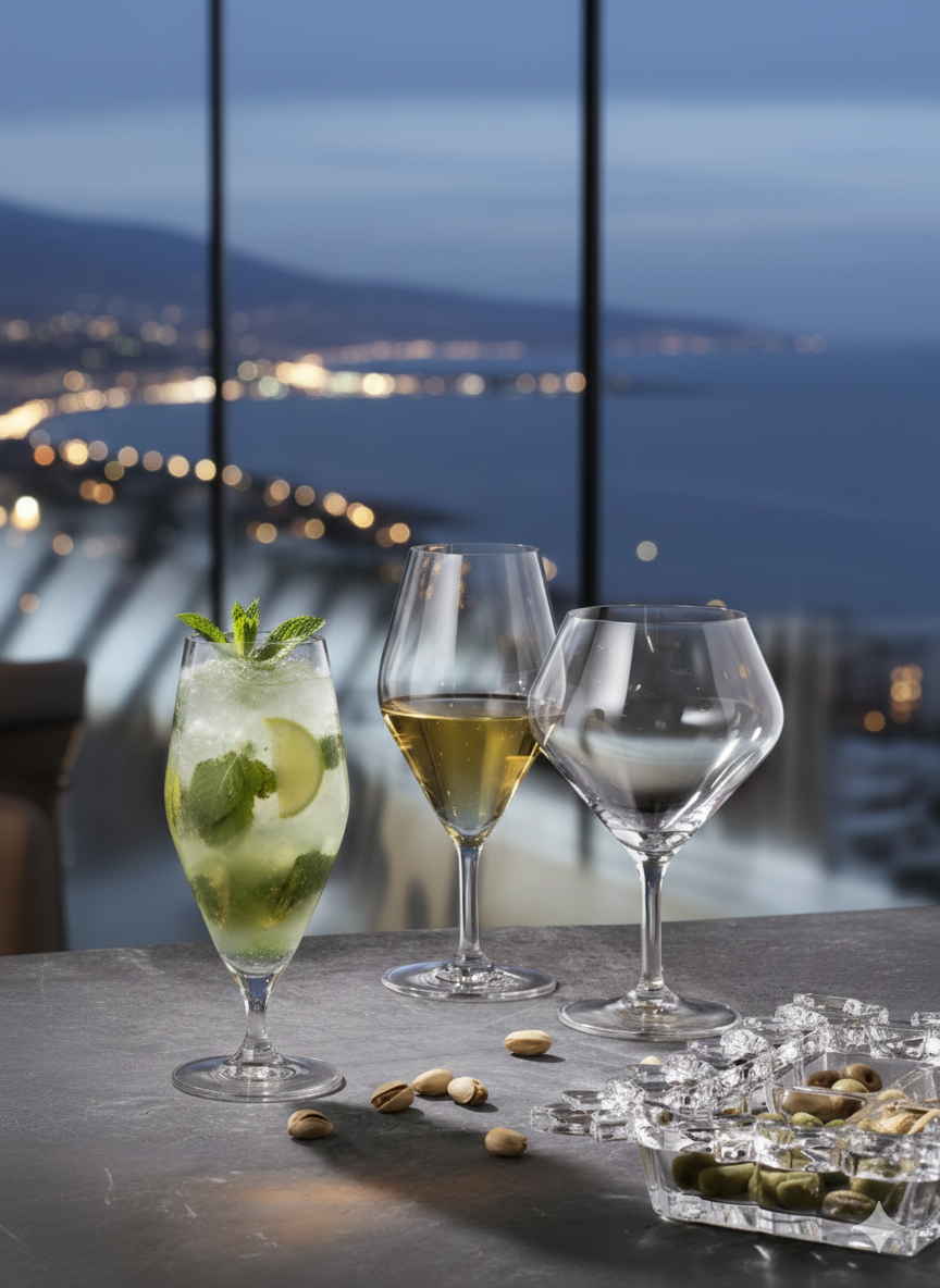 Lot de 6 Verres à Pied Gavia 380 ml – Cristal de Bohême