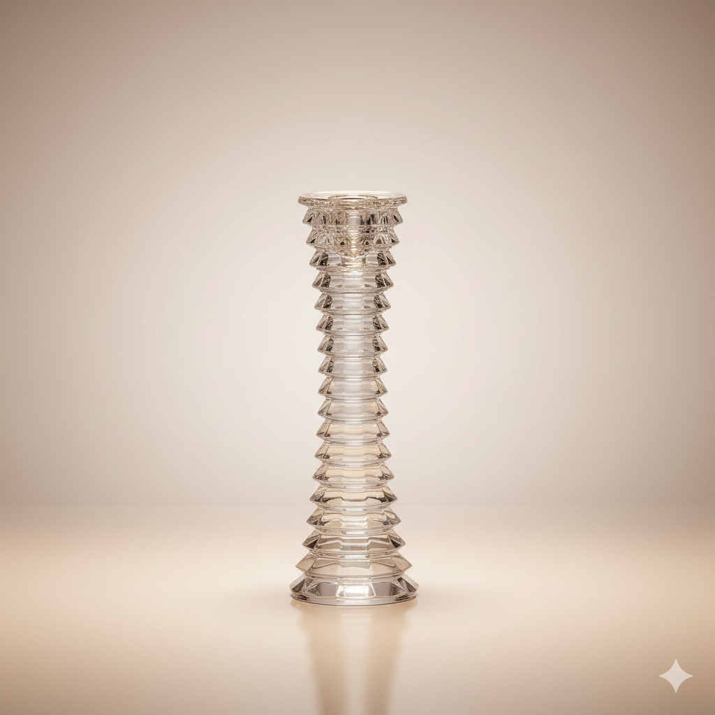 Bougeoir de Table Blade 18CM – Cristal de Bohême Authentique