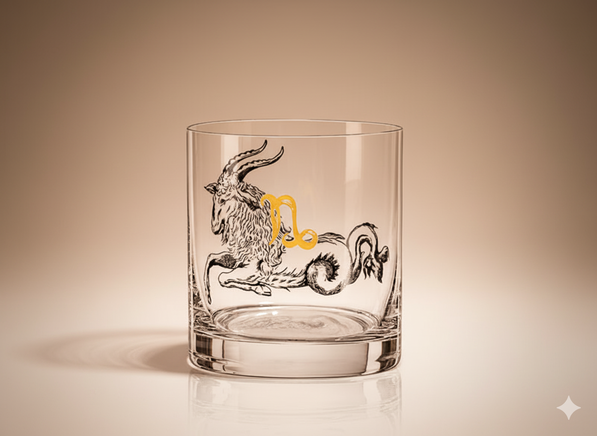 Verre Whisky Capricorne Crystalex 280 ml – Collection Zodiac Astralis
