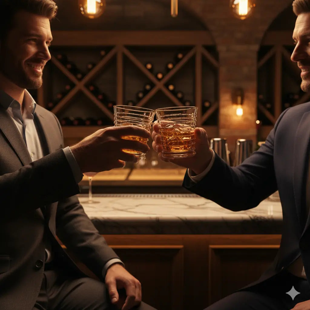 Set de 6 Verres à Whiskey "Ring Collection" 290ml en cristal de boheme