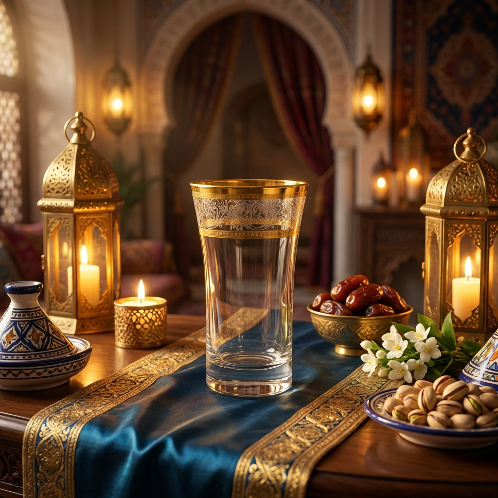 Verre à Thé "Lumina Gold" – Cristal de Bohème