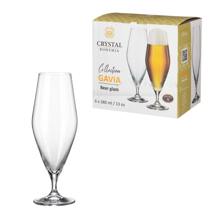 Lot de 6 Verres à Pied Gavia 380 ml – Cristal de Bohême