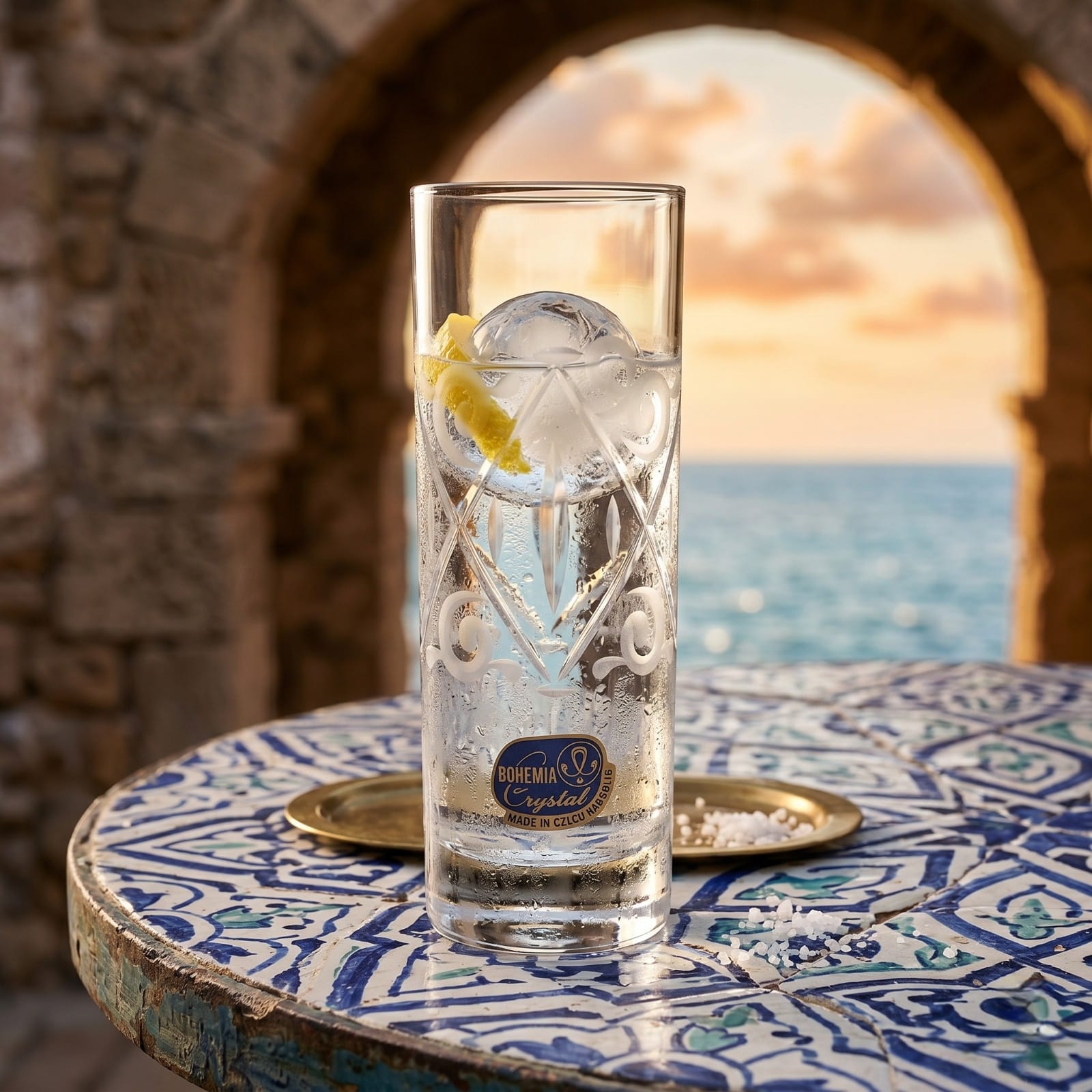 Lot de 6 Verres à Shots Highball – Cristal de Bohême Gravé Main – 50ml