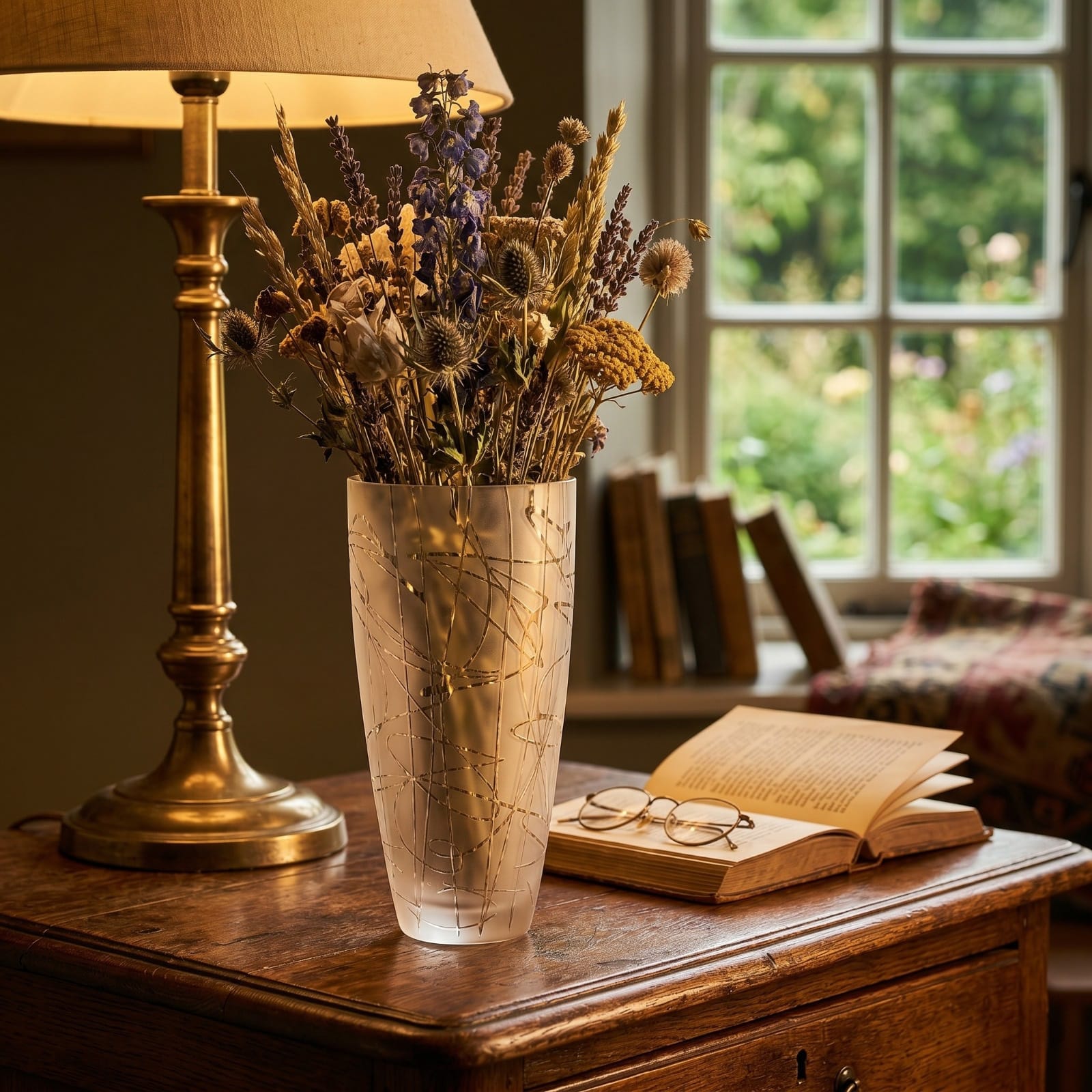 Vase en Cristal de Bohême – Édition Prestige "Labyrinthe d’Argent"
