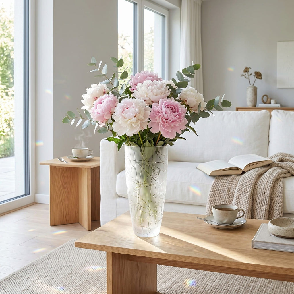 Vase en Cristal de Bohême – Édition Prestige "Labyrinthe d’Argent"