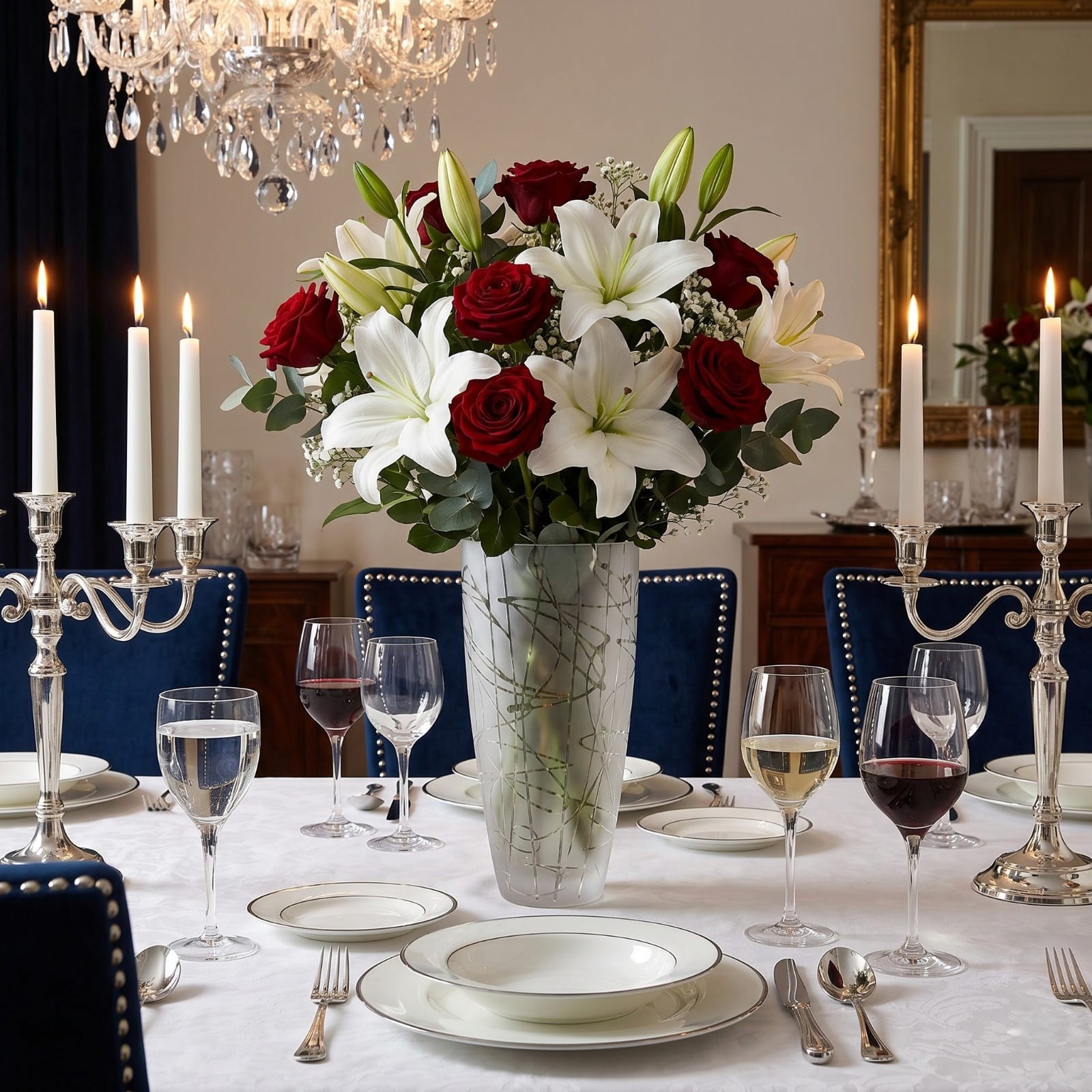 Vase en Cristal de Bohême – Édition Prestige "Labyrinthe d’Argent"