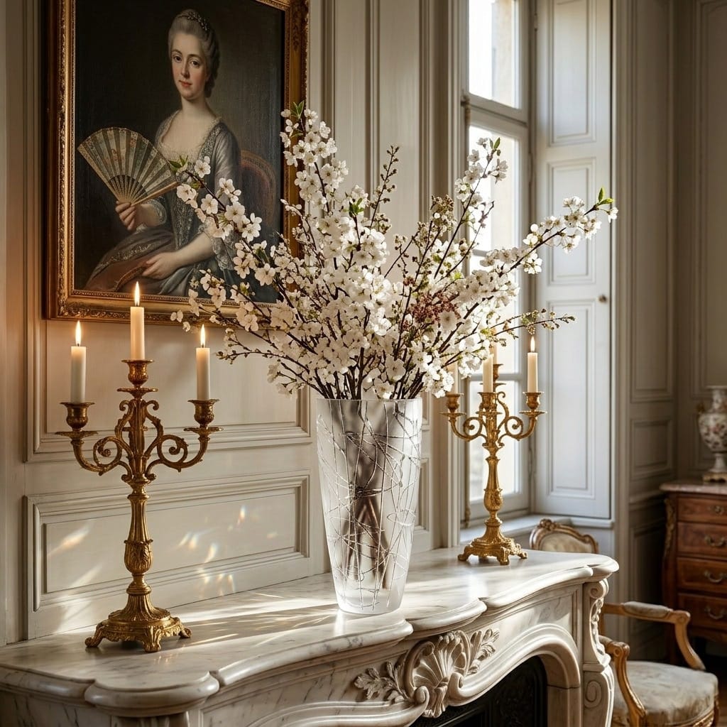 Vase en Cristal de Bohême – Édition Prestige "Labyrinthe d’Argent"