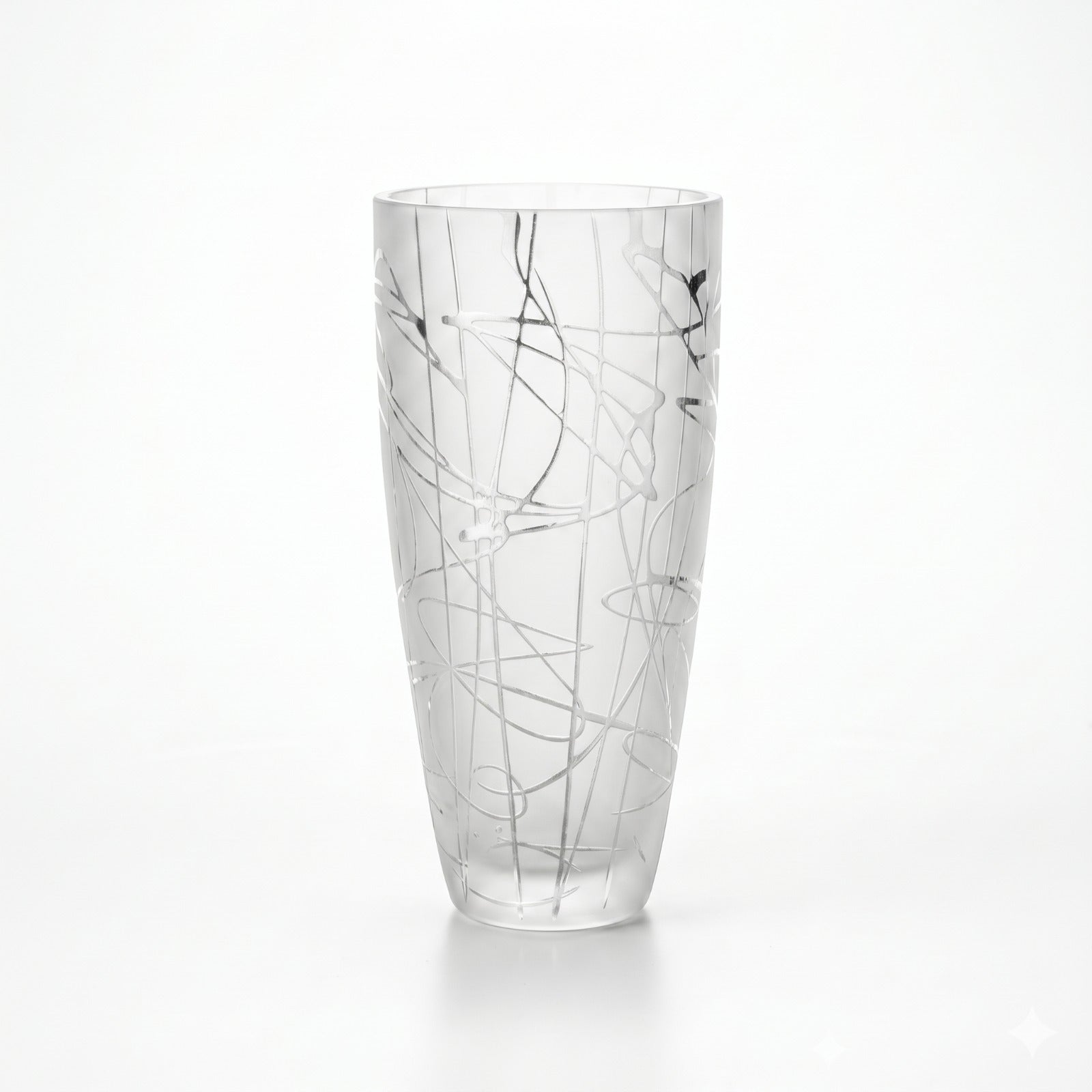 Vase en Cristal de Bohême – Édition Prestige "Labyrinthe d’Argent"