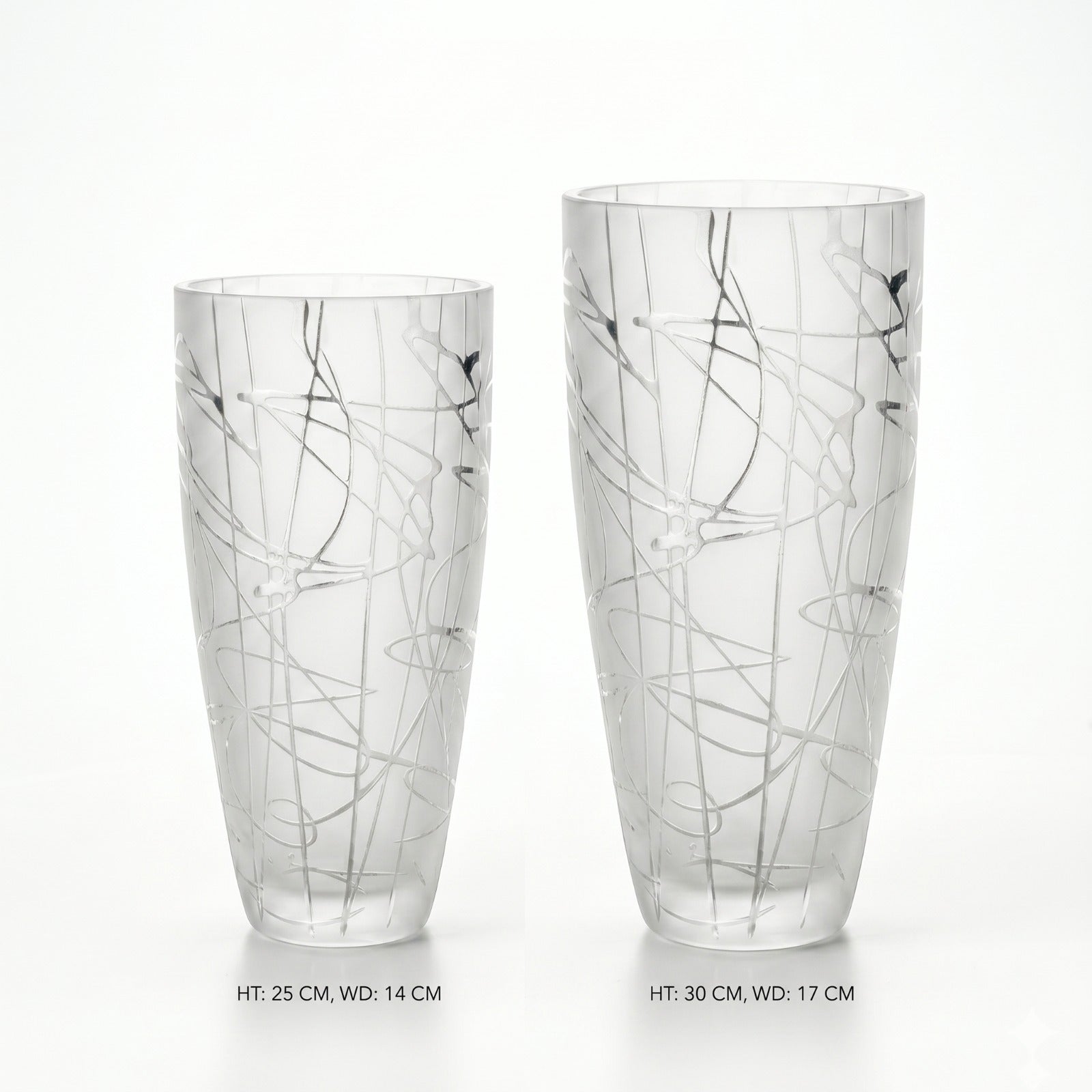 Vase en Cristal de Bohême – Édition Prestige "Labyrinthe d’Argent"