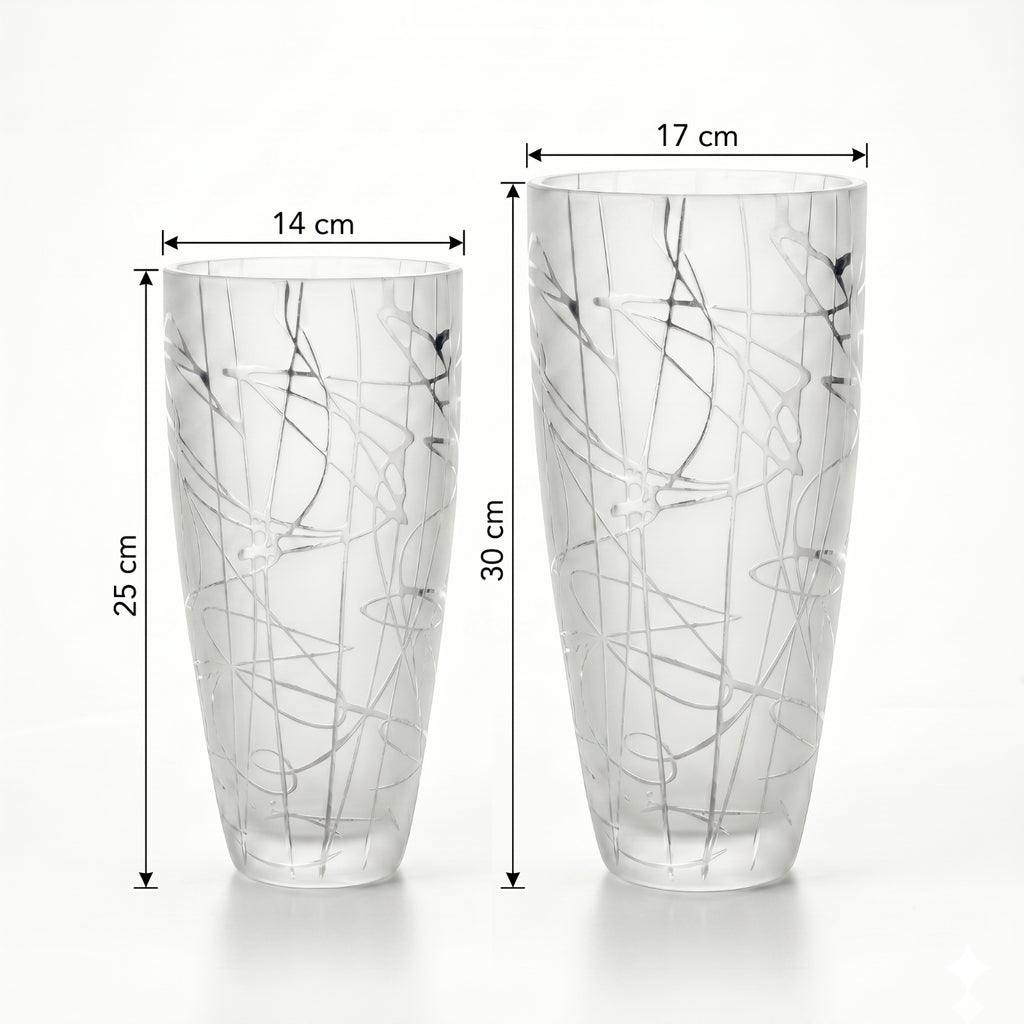 Vase en Cristal de Bohême – Édition Prestige "Labyrinthe d’Argent"
