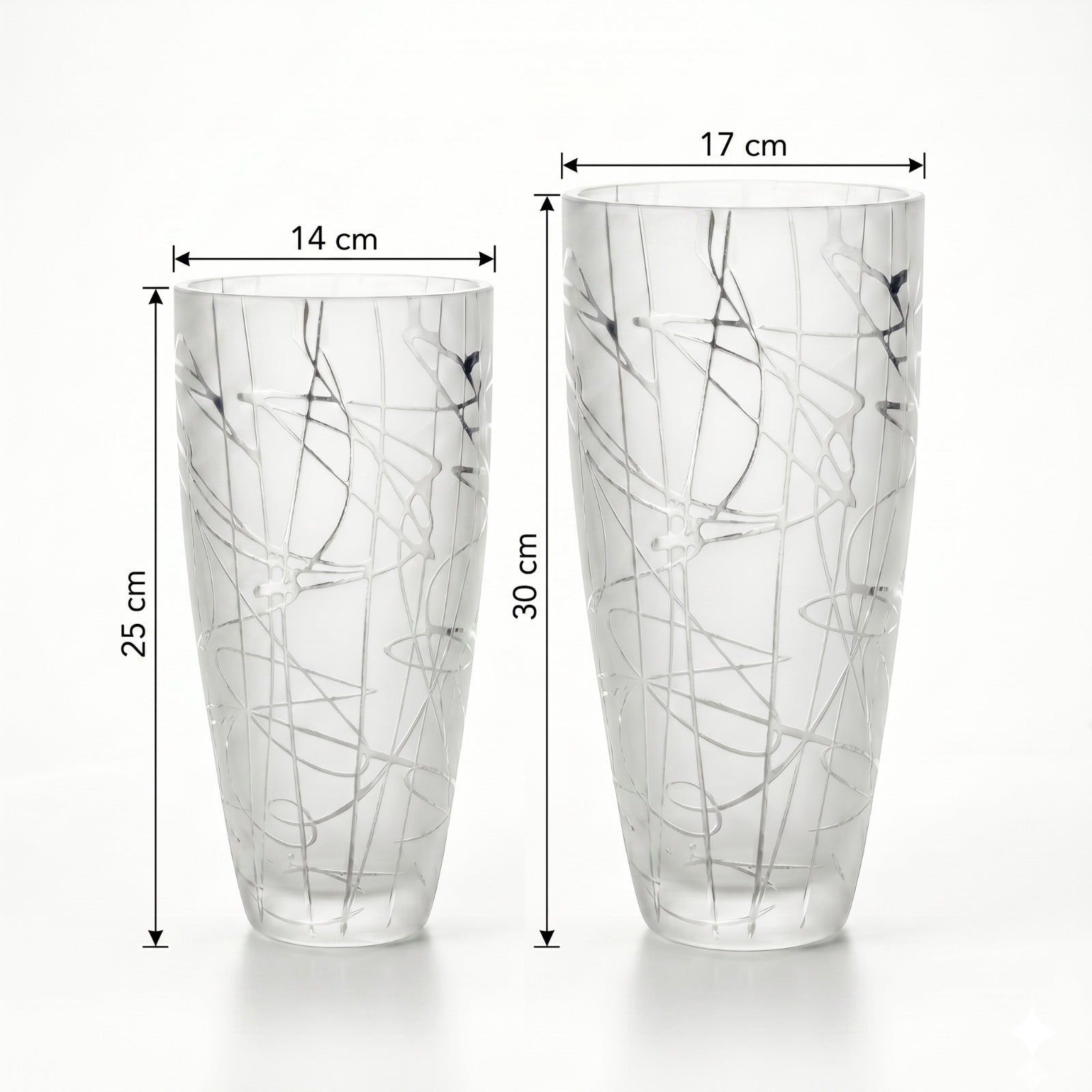 Vase en Cristal de Bohême – Édition Prestige "Labyrinthe d’Argent"