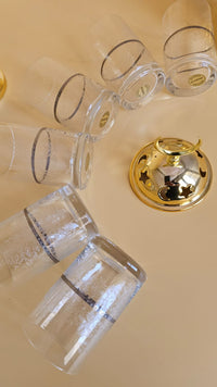 Verres à thé HABIBO 125 ml – Cristal de Bohême & Platine | Crystalex