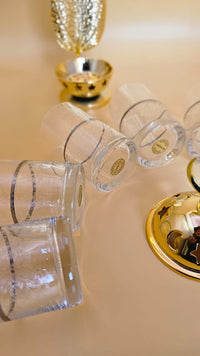 Verres à thé HABIBO 125 ml – Cristal de Bohême & Platine | Crystalex