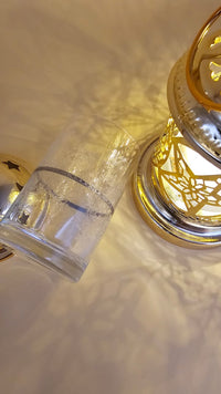 Verres à thé HABIBO 125 ml – Cristal de Bohême & Platine | Crystalex