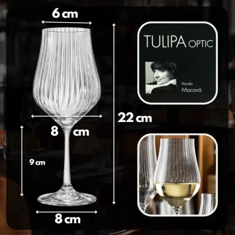 VERRE TULIPA  6X450ML -CRISTAL DE BOHEME