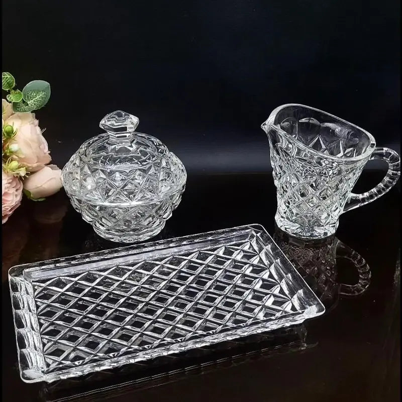 ENSEMBLE A SUCRE 3 PIÈCES DIAMANT COLLECTION - CRISTAL DE BOHEME
