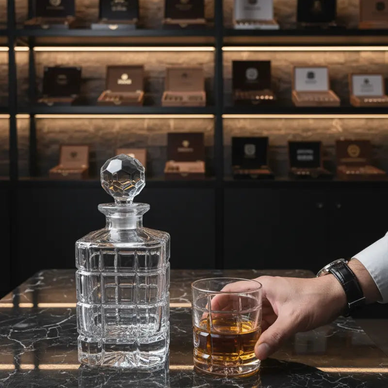 Set de whiskey Timesquare NYC - Cristal de bohemia