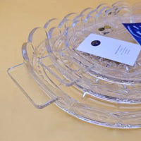 Ensemble de 3 plateaux de la collection TULIPA - CRISTAL DE BOHEME