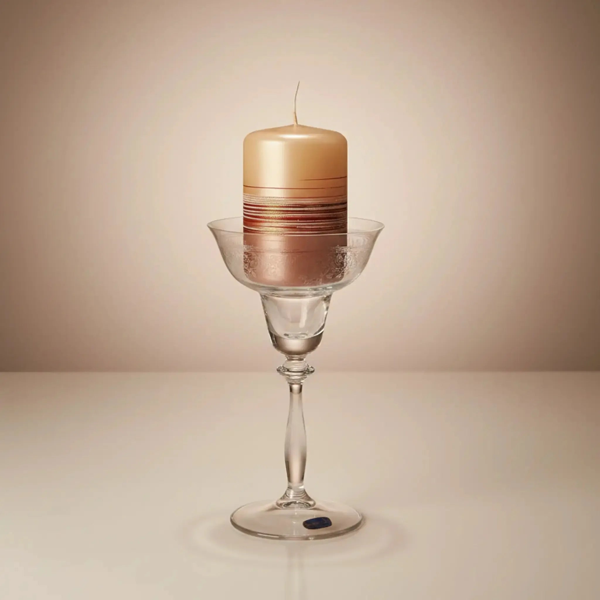 Bougeoir à Pied "Candle-Marga" en Cristal de Bohême - Cristallus