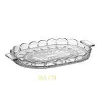 Ensemble de 3 plateaux de la collection TULIPA - CRISTAL DE BOHEME