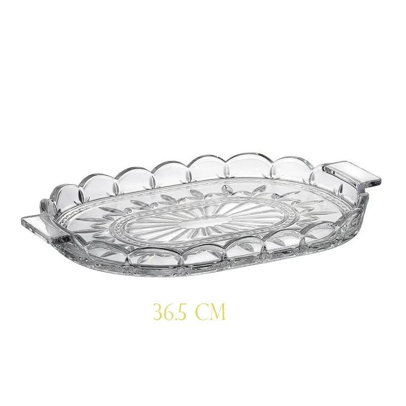 Ensemble de 3 plateaux de la collection TULIPA - CRISTAL DE BOHEME